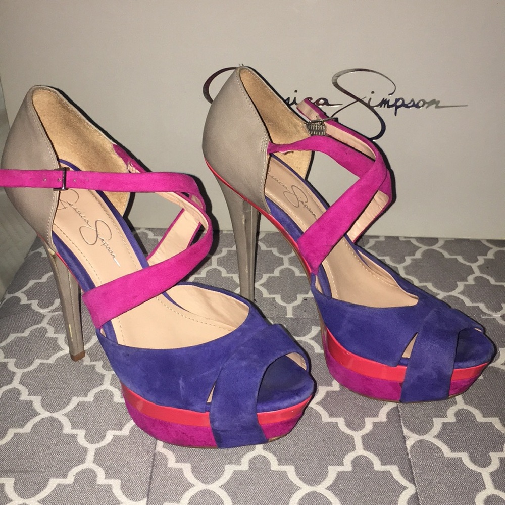 Jessica Simpson ~ Multi Color Heeled Sandals